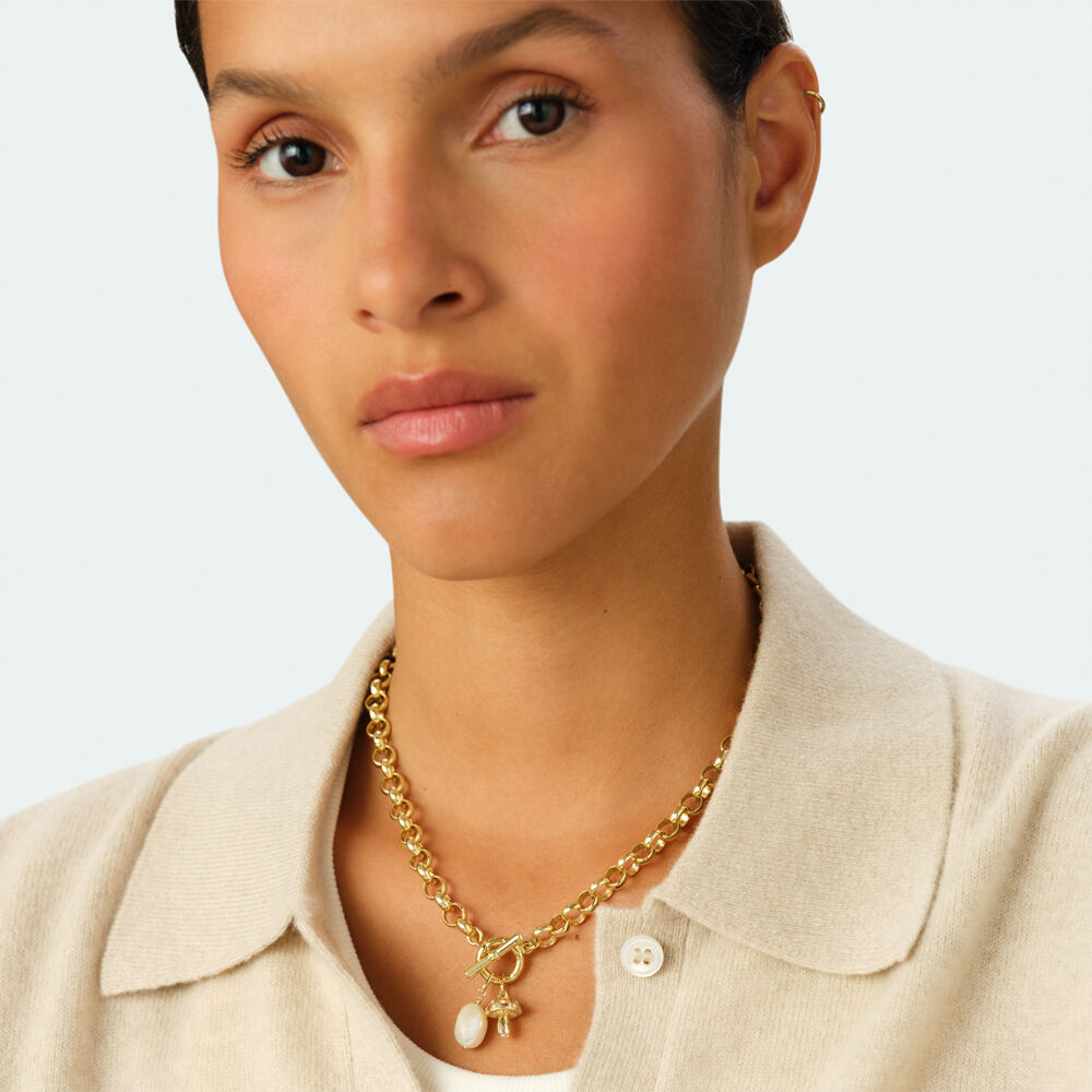 Pendentif CHAMPIGNON - Cristal / Dor&eacute; - Nouveaut&eacute;s  | Agatha