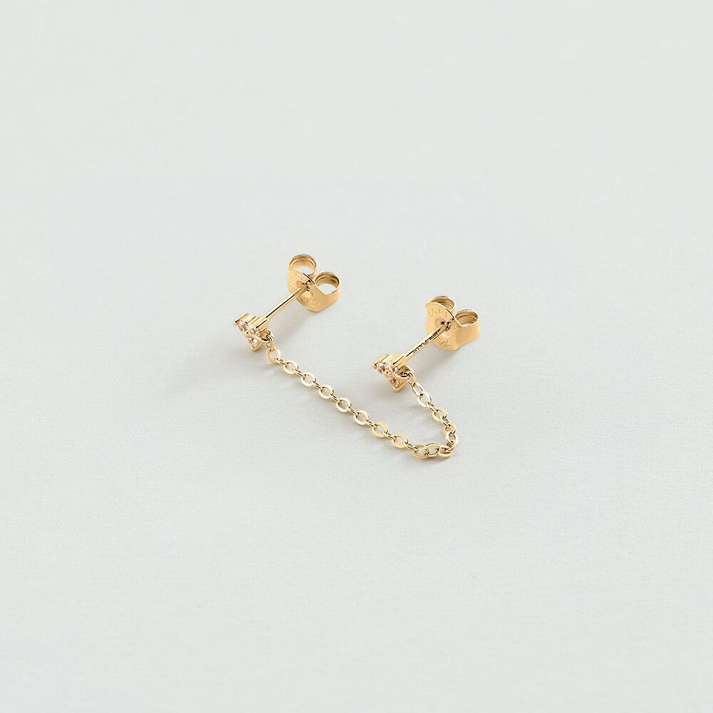 Puce &agrave; l'unit&eacute; EAR3BONISIMO - Cristal / Dor&eacute; - Boucles d'oreilles  | Agatha