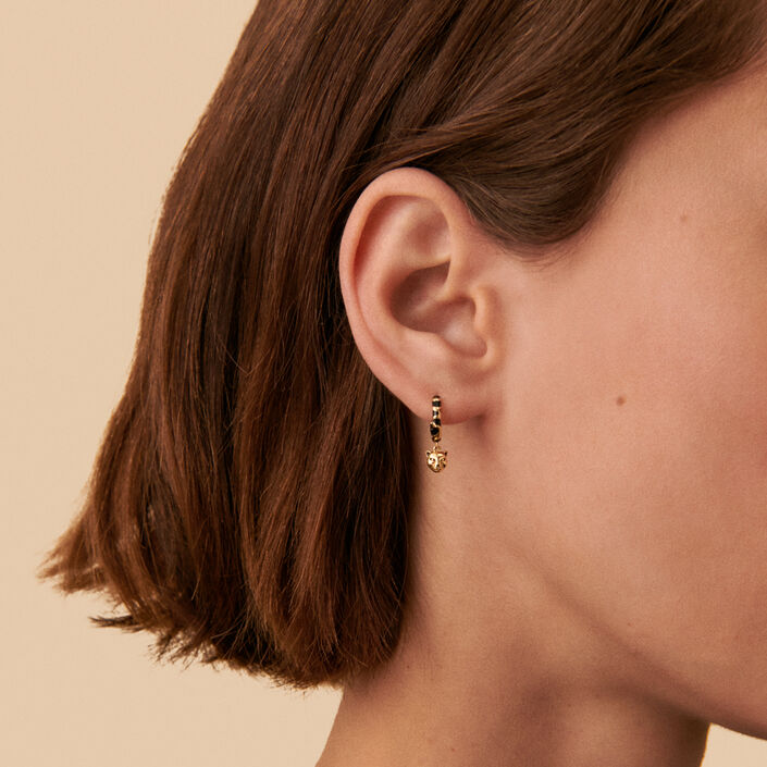 Piercing créole LEOPARD - Noir / Doré - Piercings  | Agatha