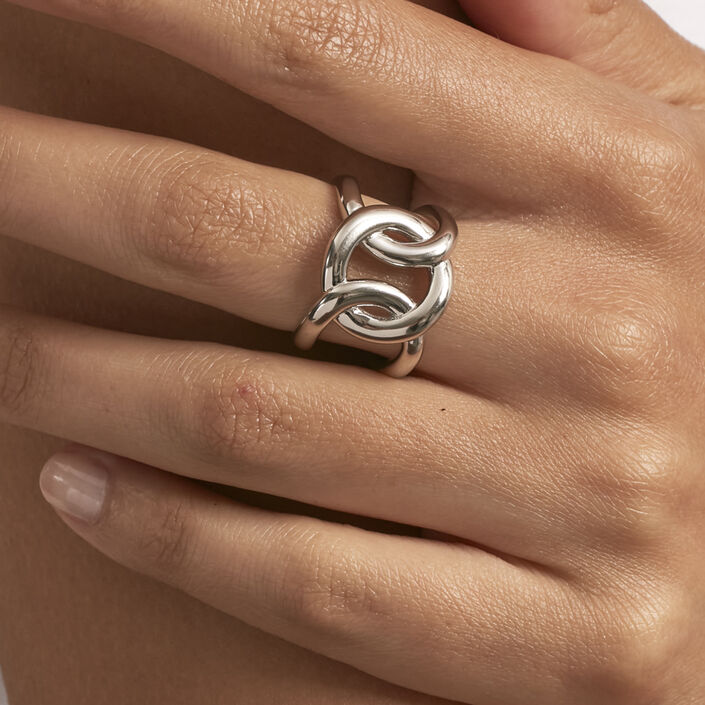 Bague ajustable ICONIQUE - Argenté - Bagues  | Agatha