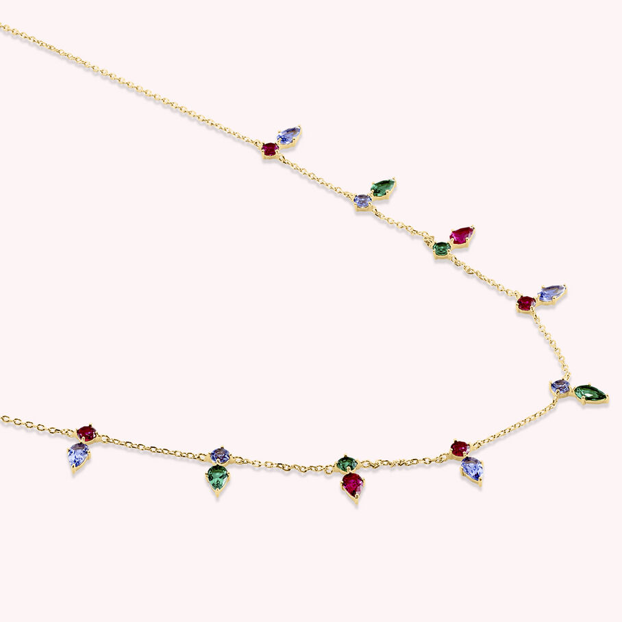 Collier ras du cou ASTRE - Multicolore / Doré - Colliers  | Agatha