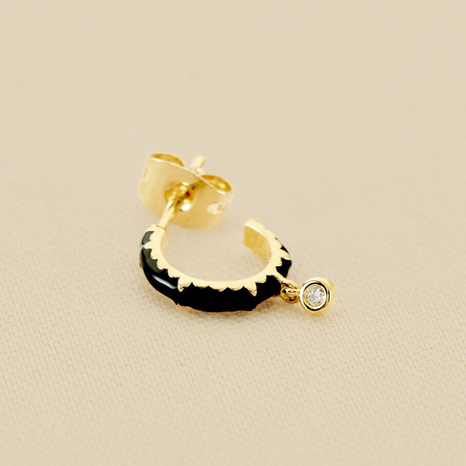 Piercing créole JUNGLY - Noir / Doré - Piercings  | Agatha