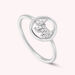 Bague fine PIBLACK - Cristal / Argenté - Bagues  | Agatha