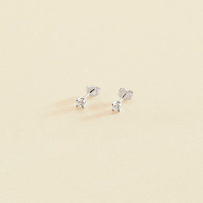 Boucles d'oreilles puces SOL - Cristal / Argenté - Boucles d'oreilles puces  | Agatha