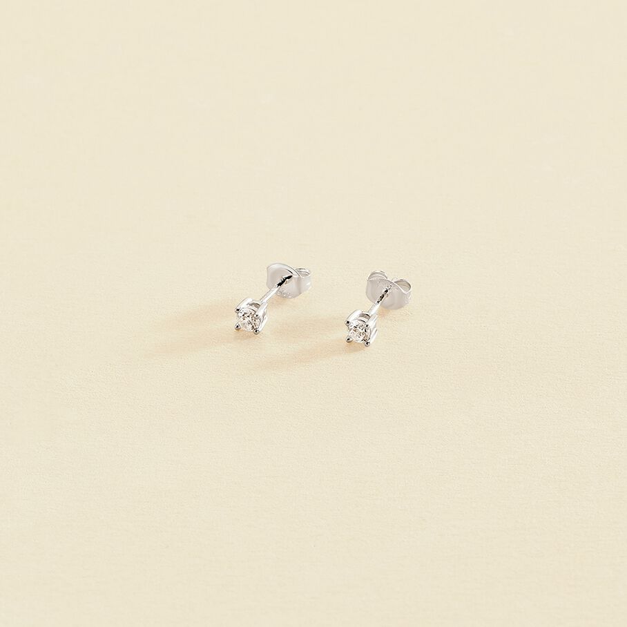 Boucles d'oreilles puces SOL - Cristal / Argenté - Boucles d'oreilles puces  | Agatha