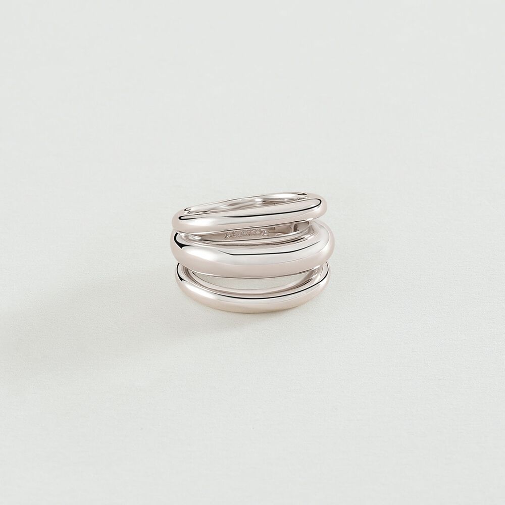 Bague large TRIJONC - Argenté - Bagues fantaisie  | Agatha