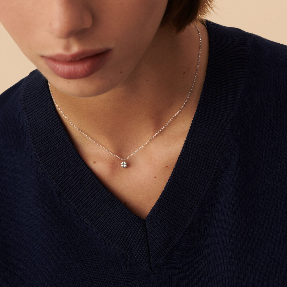 Collier ras du cou FELICITE - Argent&eacute; - Colliers fantaisie  | Agatha