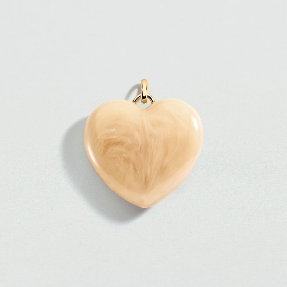 Pendentif SACR&Eacute; C&OElig;UR - Ivoire / Dor&eacute; - Sacre coeur  | Agatha