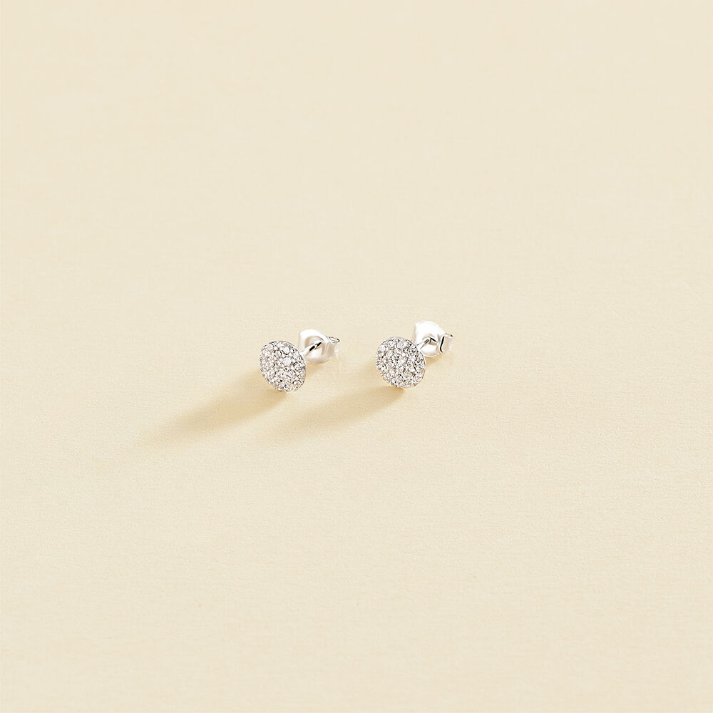 Boucles d'oreilles puces CRYSTAL - Cristal / Argenté - Boucles d'oreilles puces  | Agatha