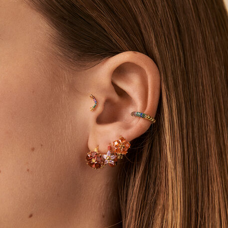 Piercing créole STUNNING - Rose / Violet - Piercings  | Agatha