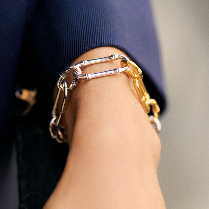 Bracelet souple BAMBOO - Argenté / Doré - Bracelets  | Agatha