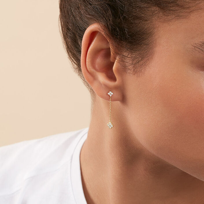Boucles d'oreilles pendantes BELOVED - Cristal / Doré - Boucles d'oreilles  | Agatha