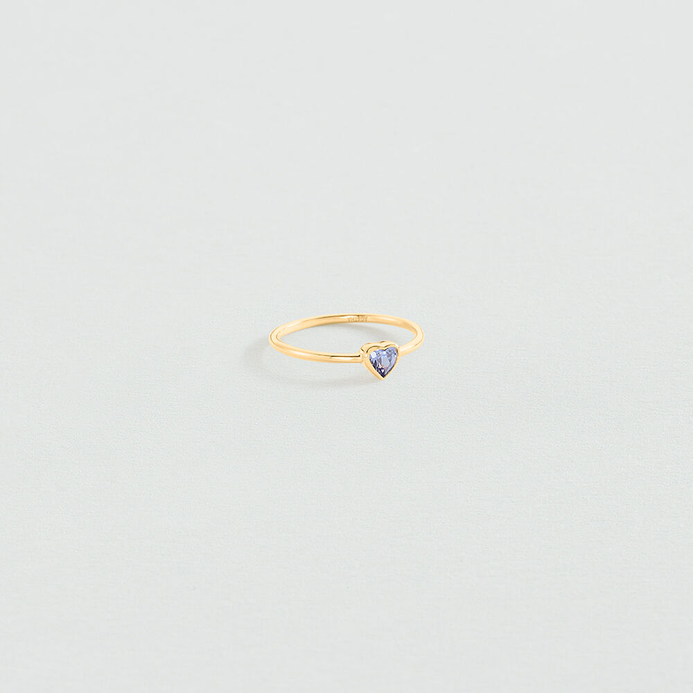Bague fine C&OElig;UR CANDY - Violet / Dor&eacute; - Bagues fines  | Agatha
