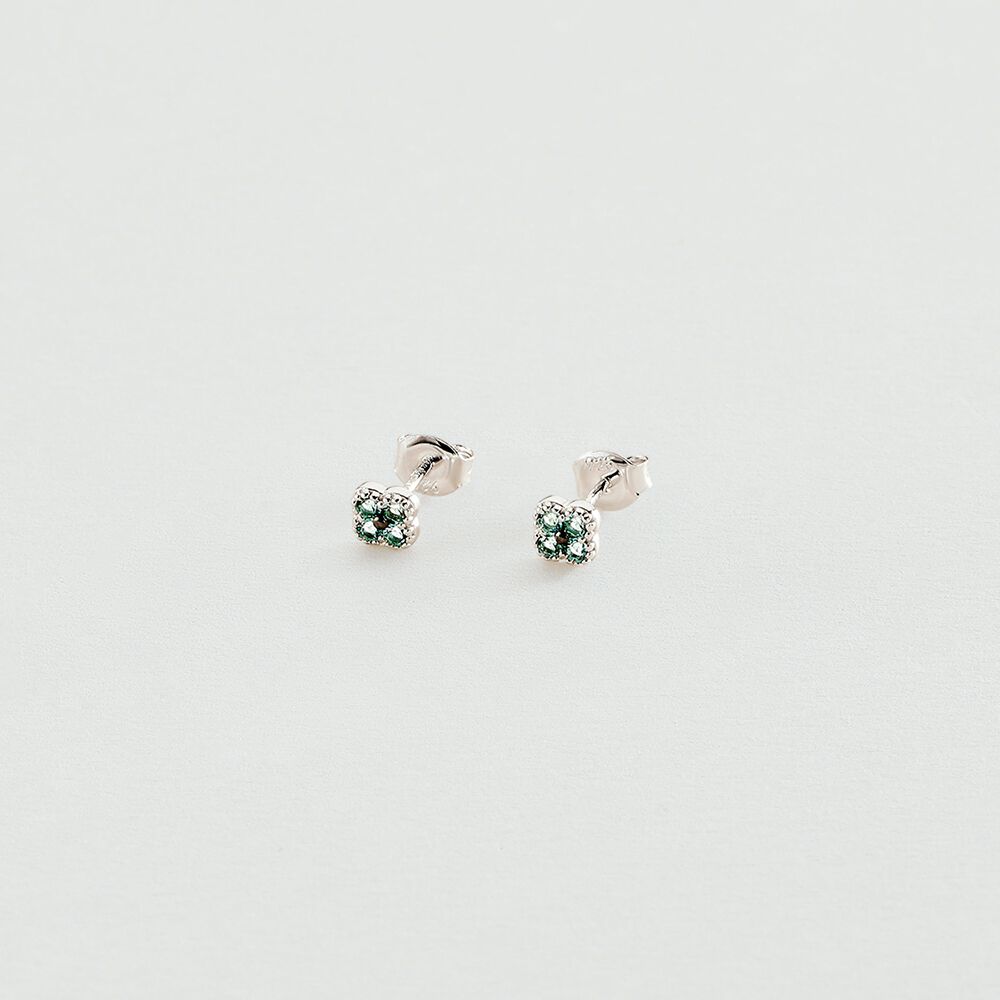 Boucles d'oreilles puces BELOVED - Turquoise / Argenté - Boucles d'oreilles puces  | Agatha