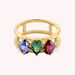Bague large ASTRE - Multicolore / Doré - Bagues  | Agatha