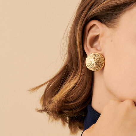 Boucles d'oreilles clips ONDINE - Doré - Boucles d'oreilles  | Agatha