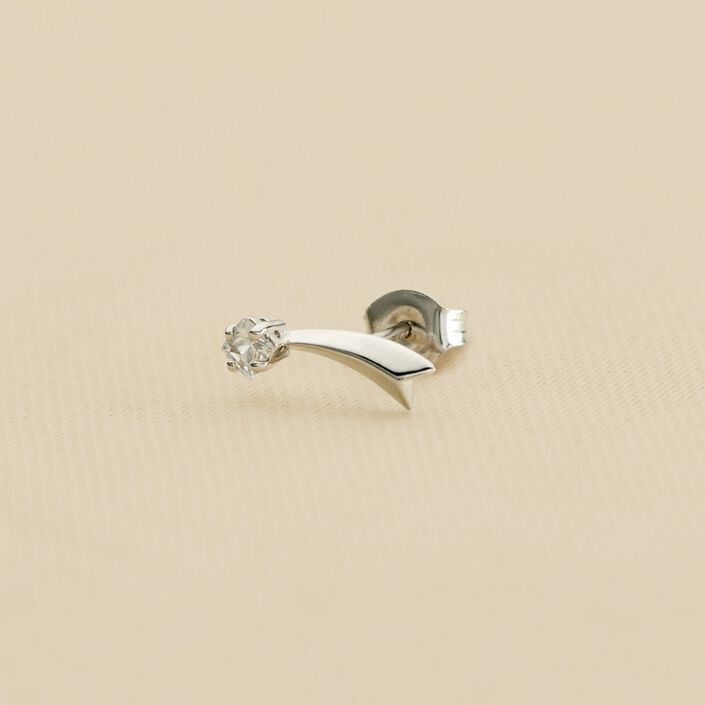 Piercing puce FILANTE - Cristal / Argenté - Piercings  | Agatha