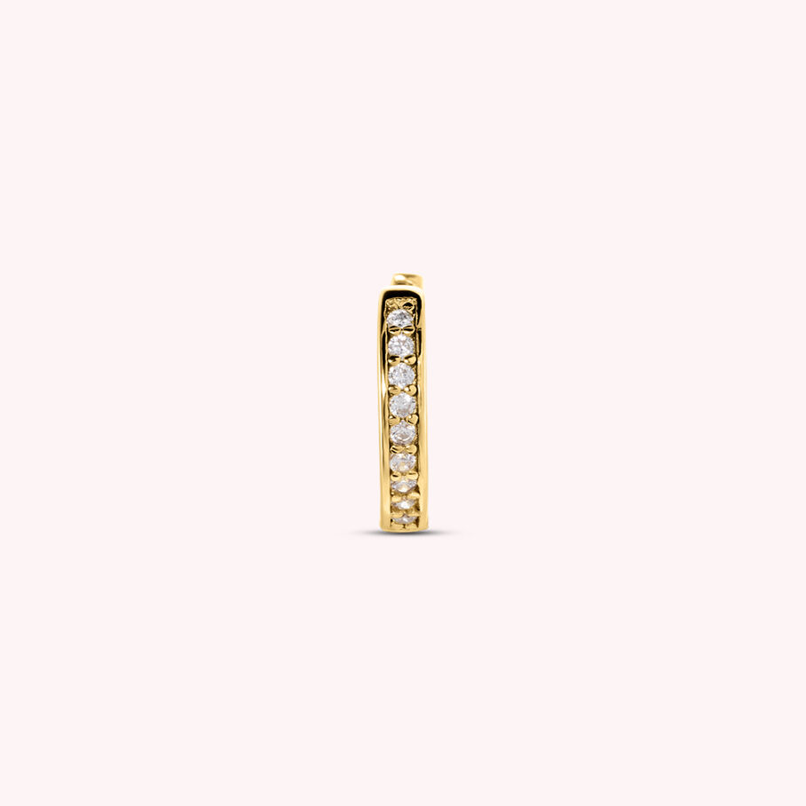 Piercing créole CRIODIAM - Cristal / Doré - Piercings  | Agatha