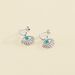 Créoles LUCKY EYE - Turquoise / Argenté - Boucles d'oreilles  | Agatha