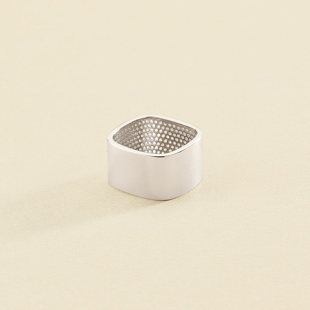 Bague large SISSI - Cristal / Argenté - Bagues  | Agatha