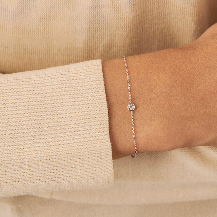 Bracelet souple BRILLANT - Cristal / Argenté - Bracelets  | Agatha
