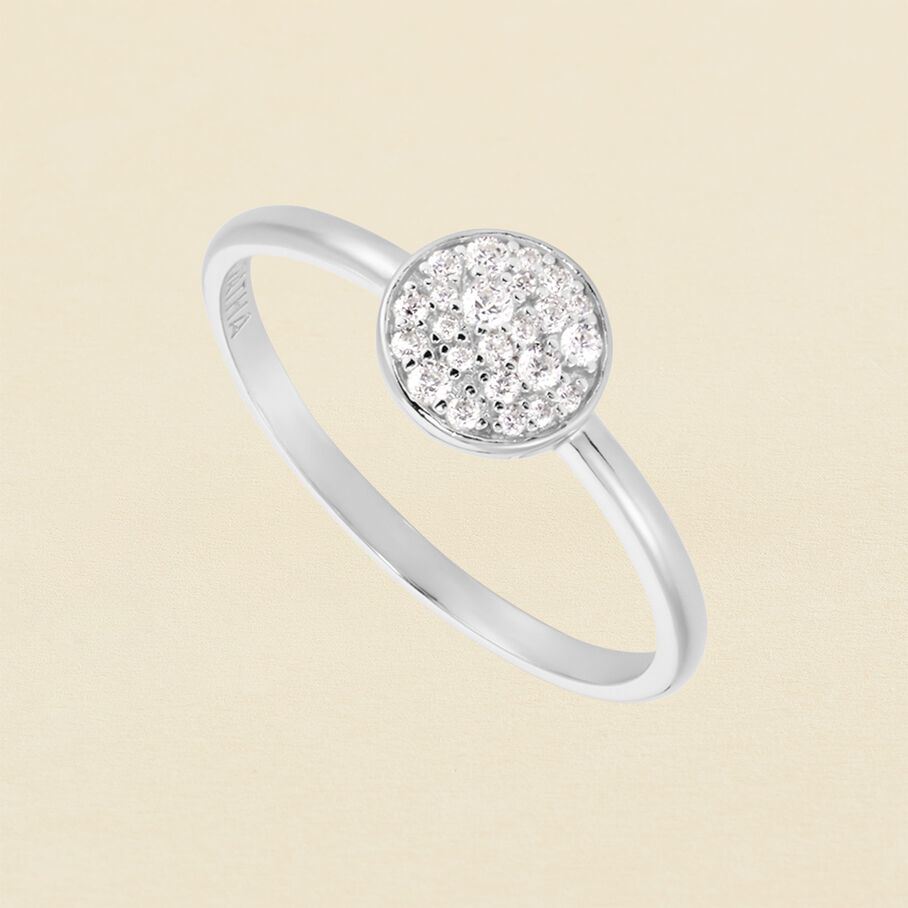 Bague fine SCINTILL - Cristal / Argenté - Bagues  | Agatha