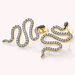 Boucles d'oreilles pendantes SNAKY - Cristal / Gun - Boucles d'oreilles  | Agatha