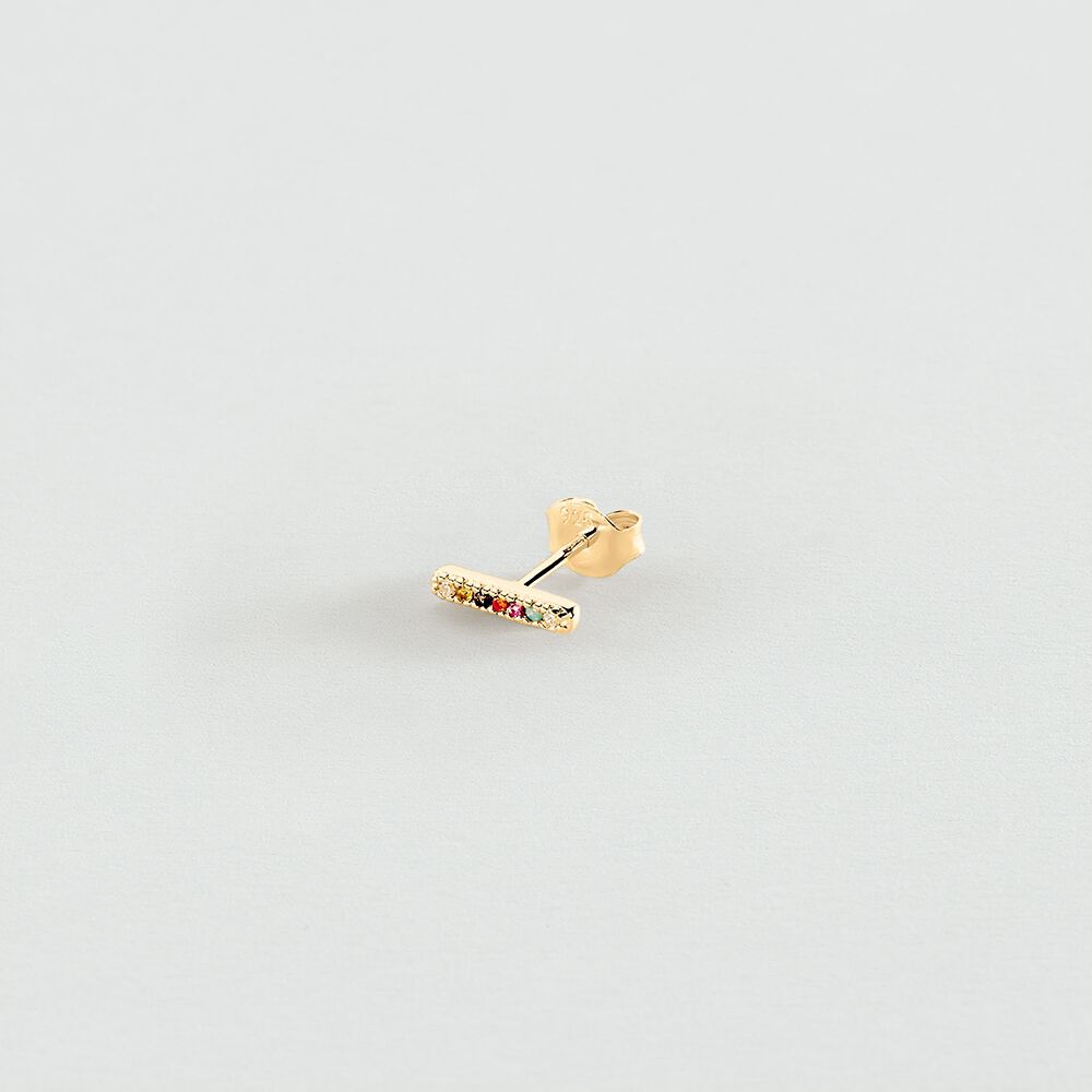 Piercing puce RAINBOW - Multicolore / Doré - Piercings  | Agatha