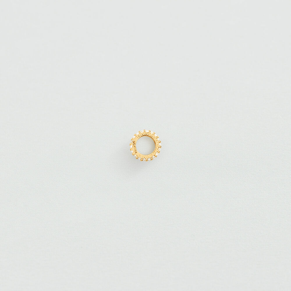 Pendentif STOPPER PAVE LUCKY - Cristal / Dor&eacute; - Bijoux  | Agatha