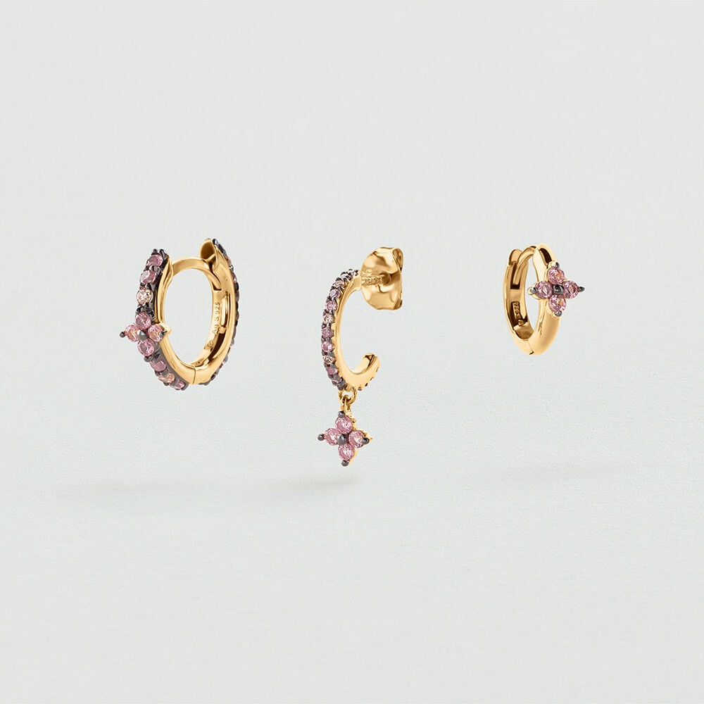 Set de boucles d'oreilles BELOVED MIX & MATCH - Rose / Dor&eacute; - Boucles d'oreilles  | Agatha