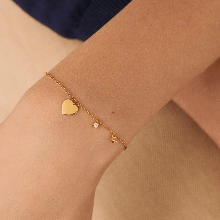 Bracelet souple CORAZON - Cristal / Doré - Bracelets  | Agatha