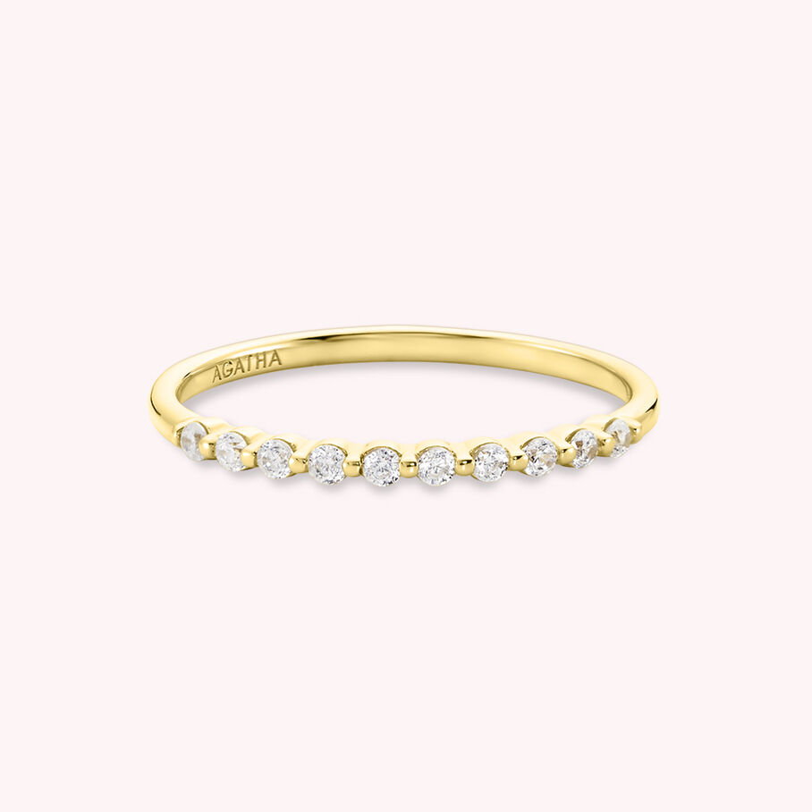Bague fine BELOVED - Cristal / Doré - Bagues  | Agatha