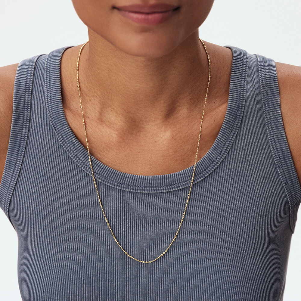 Sautoir CHA&Icirc;NE BOULE - Dor&eacute; - Colliers fantaisie  | Agatha