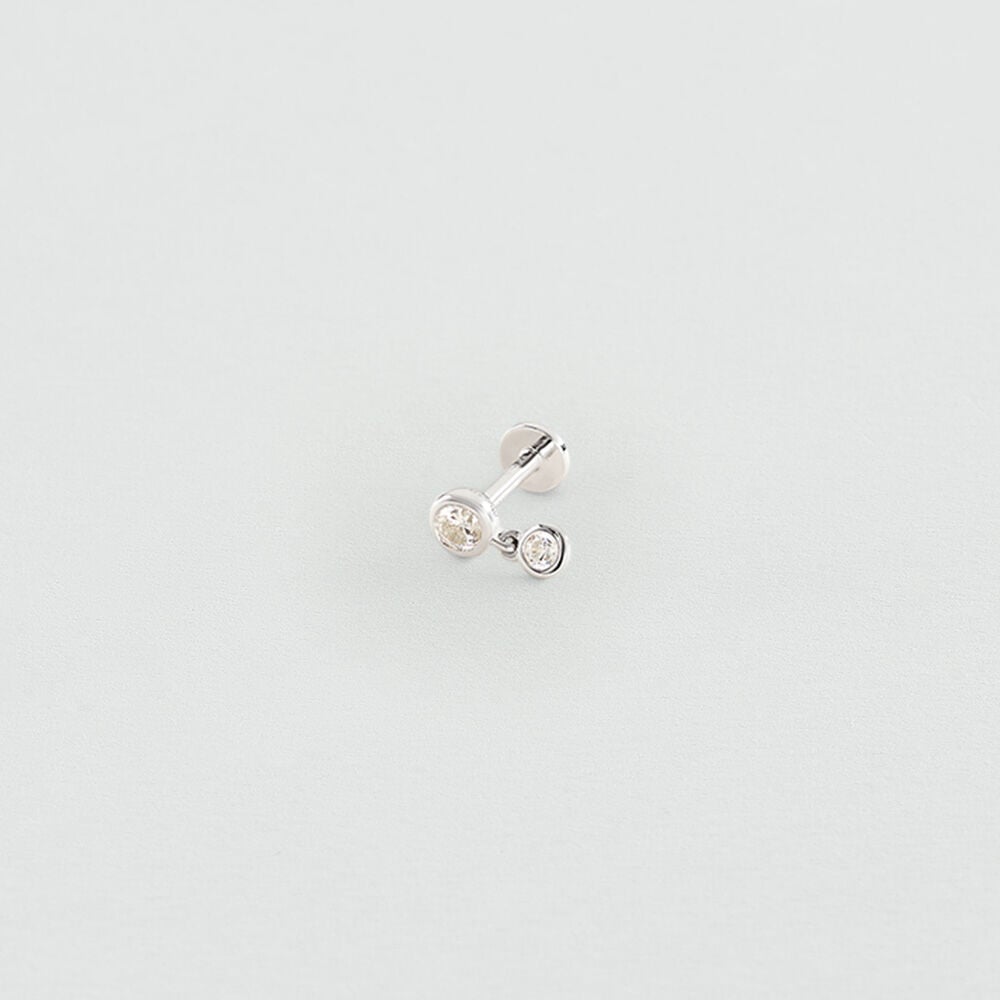 Piercing puce MIX & MATCH - Cristal / Argent&eacute; - Piercing H&eacute;lix & Tragus  | Agatha