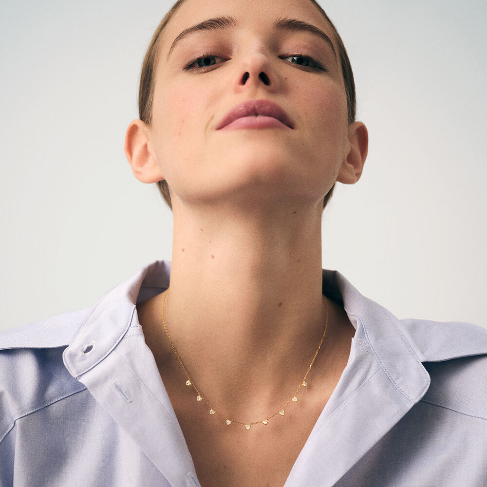 Collier ras du cou ADOREE - Cristal / Doré - Colliers fantaisie  | Agatha