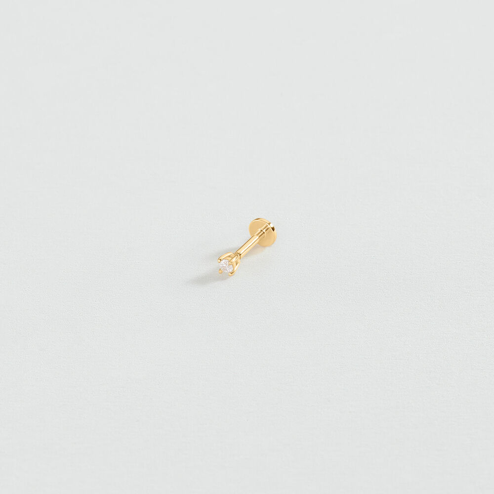 Piercing puce MIX & MATCH - Cristal / Dor&eacute; - Piercing H&eacute;lix & Tragus  | Agatha