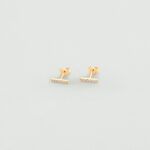 Boucles d'oreilles puces BARSHINE - Cristal / Doré - Boucles d'oreilles puces  | Agatha