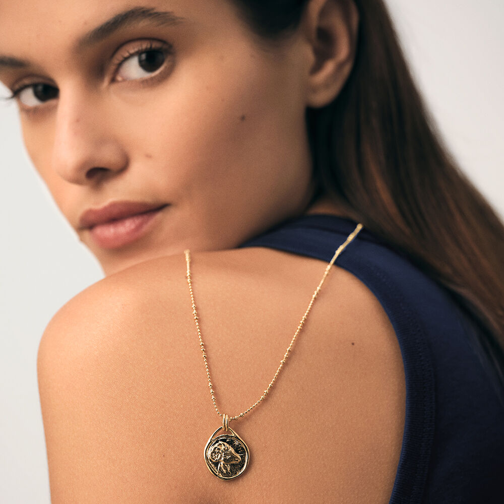 Pendentif BELIER ZODIAQUE - Doré - Bijoux sans pierre  | Agatha