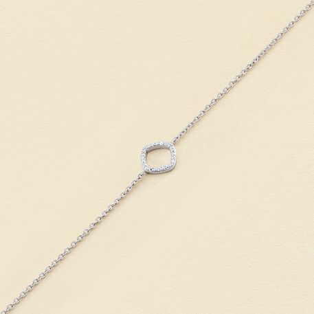 Bracelet souple SISSI - Cristal / Argenté - Bracelets  | Agatha