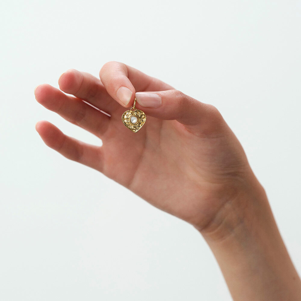 Pendentif PONT DES ARTS - Dor&eacute; / Blanc - Atelier parisien  | Agatha