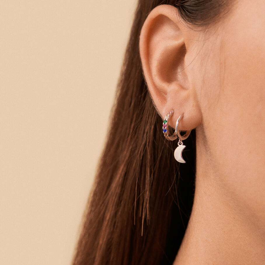Piercing créole COLORFUL - Multicolore / Argenté - Piercings  | Agatha
