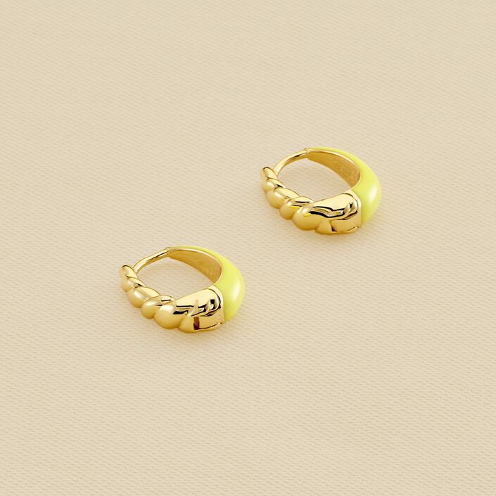 Créoles ATMA - Jaune / Doré - Boucles d'oreilles  | Agatha