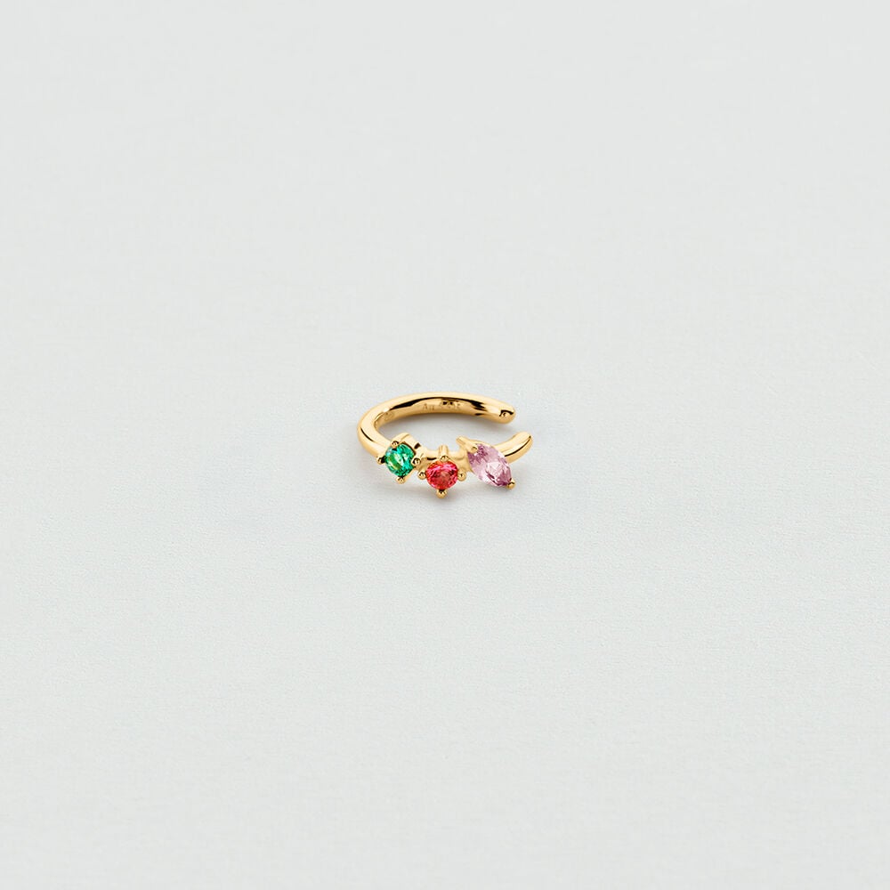 Earcuff EAR3AMAS - Multicolore / Dor&eacute; - Argent v&eacute;ritable  | Agatha