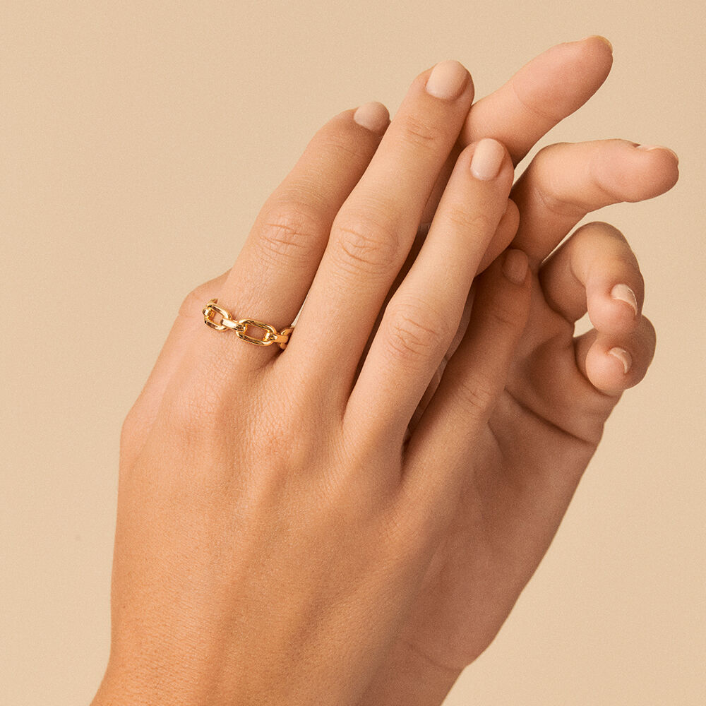 Bague ajustable CHAIN Dore