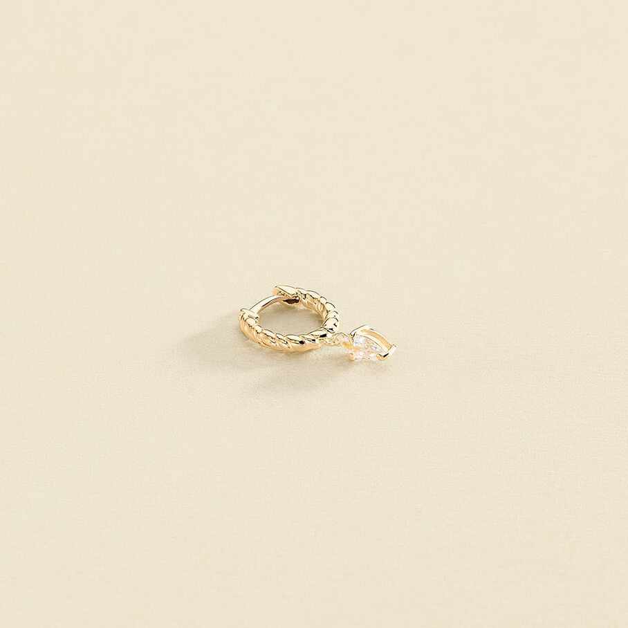 Piercing créole MAMBA - Cristal / Doré - Piercings  | Agatha