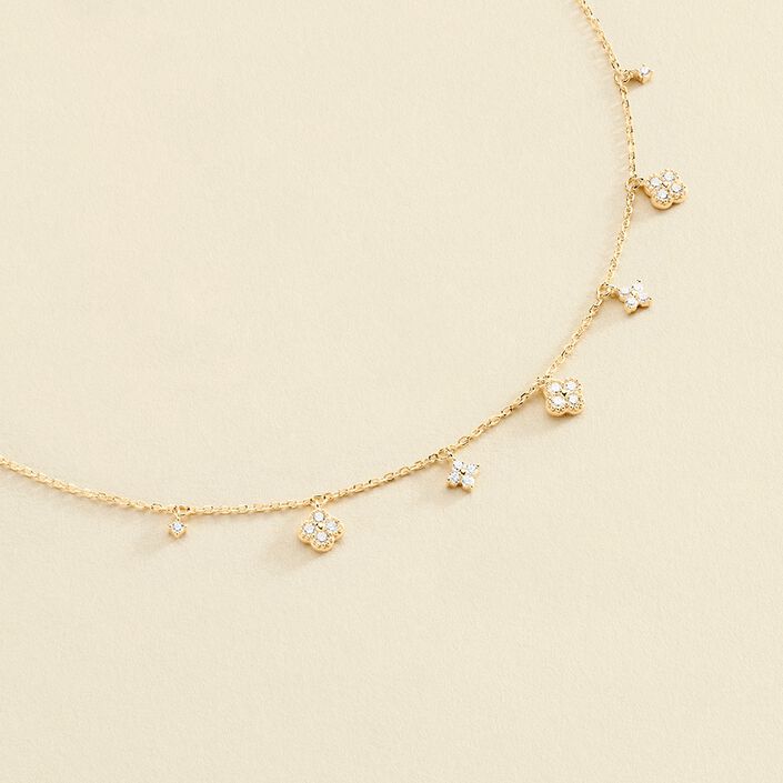 Collier ras du cou BELOVED - Cristal / Doré - Colliers  | Agatha
