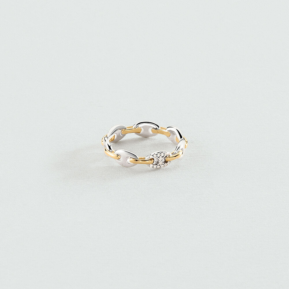 Bague fine ETREINTE - Argent&eacute; / Dor&eacute; - Bagues fantaisie  | Agatha