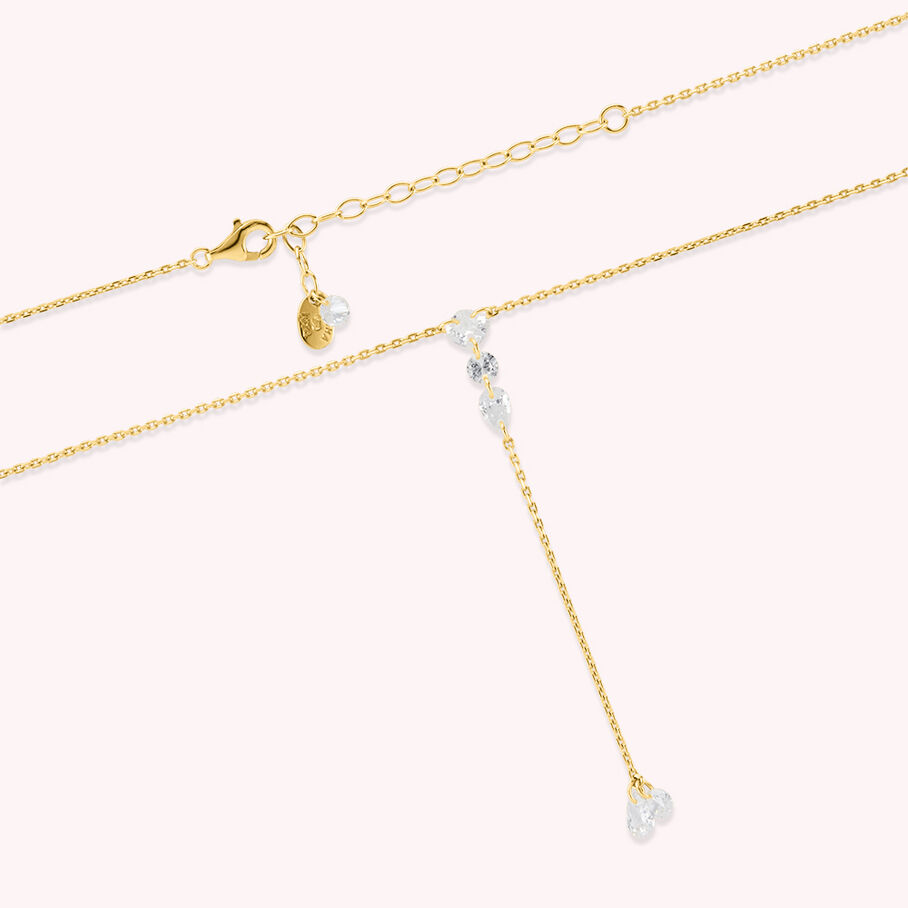 Collier mi-long PETILLE - Cristal / Doré - Colliers  | Agatha