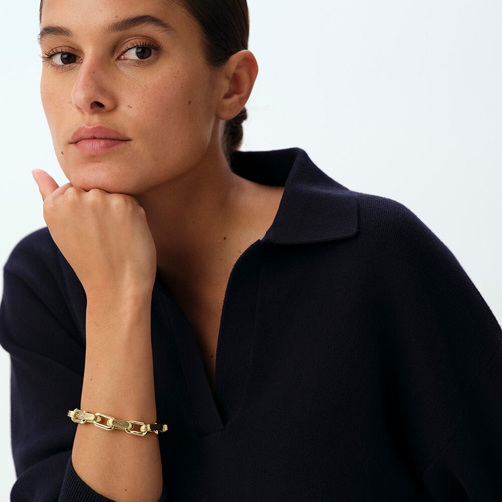 Bracelet souple HAUSSMANN - Doré - Bracelets souples  | Agatha
