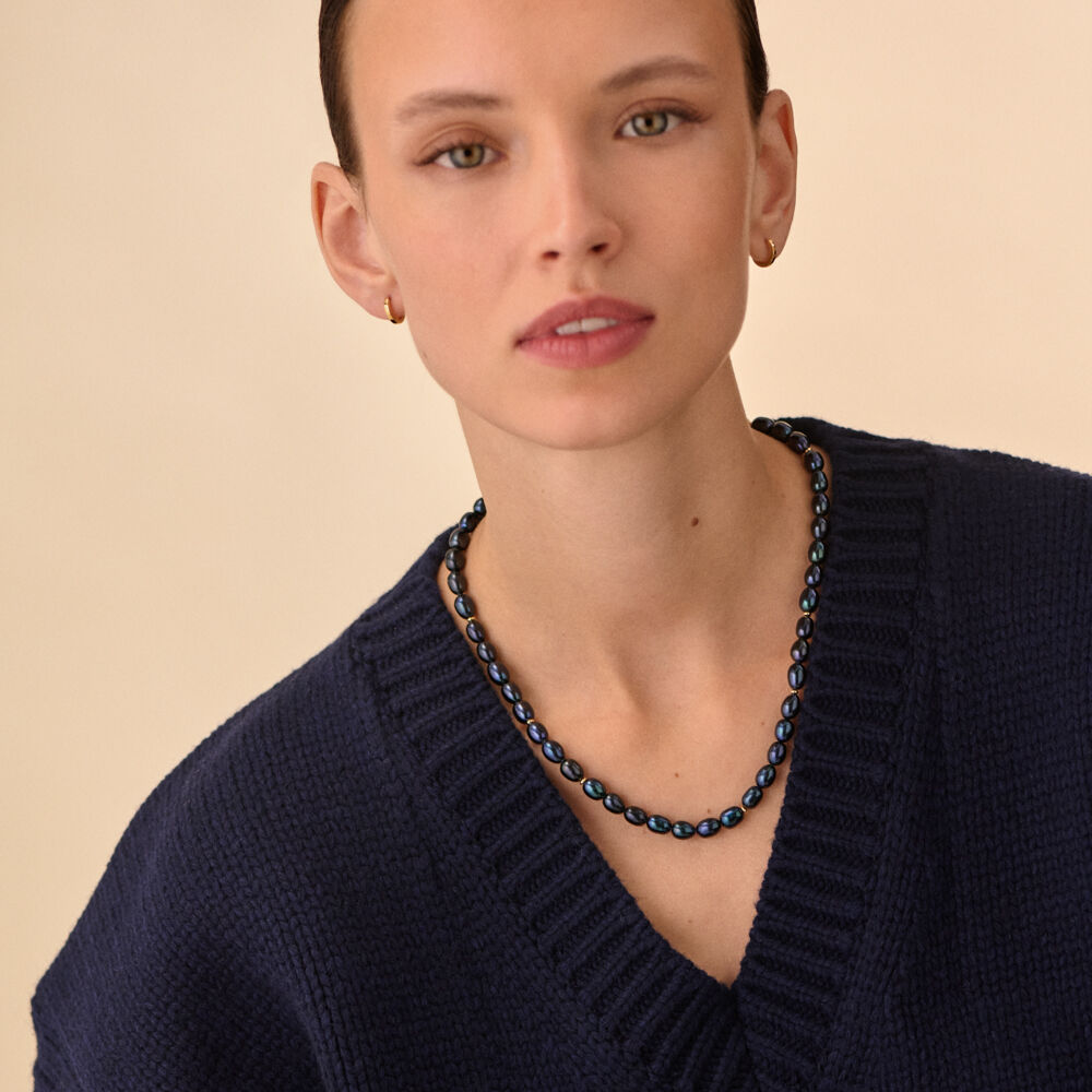 Collier ras du cou MARGAUX - Noir / Doré - Colliers ras du cou  | Agatha